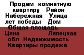 Продам 1комнатную квартиру › Район ­ Набережная › Улица ­ 30лет победы › Дом ­ 58 › Общая площадь ­ 31 › Цена ­ 750 000 - Липецкая обл. Недвижимость » Квартиры продажа   